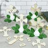 Wooden Crosses with Artificial Roses Standing Crosses with Bases, Baptism Centerpieces, Wedding Party Home Decor