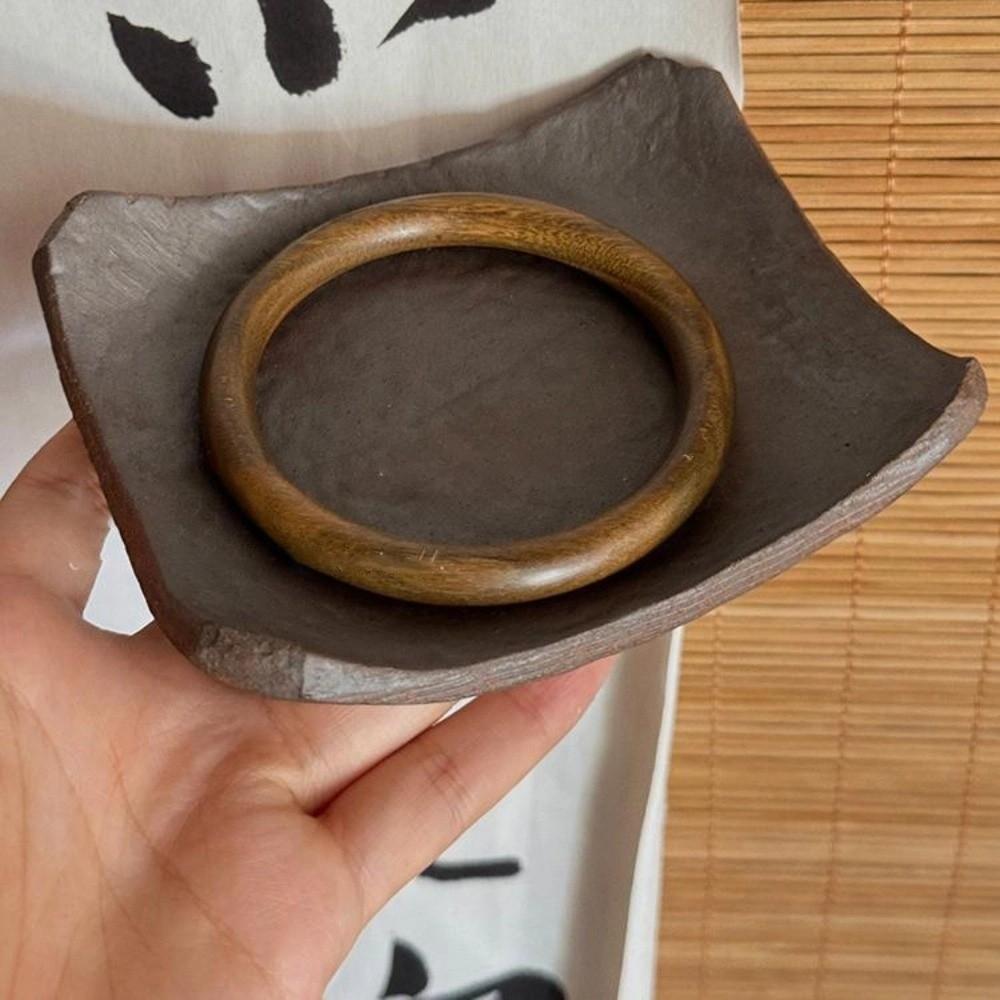 Chinese Ethnic Style Sandalwood Bracelet Minority Design Retro Hand Ring Sandalwood Bangle  Girls