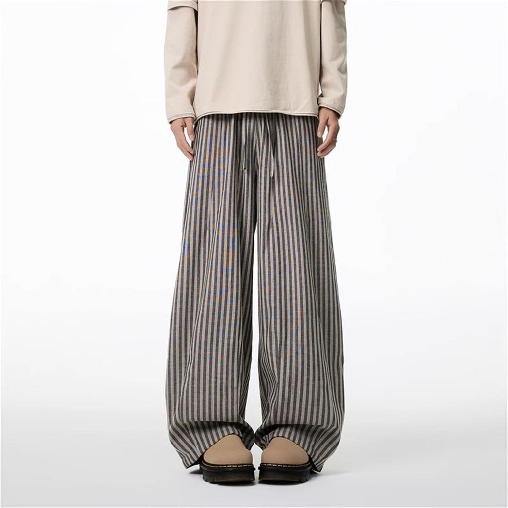 Women's Black Gothic Striped Long Pants Baggy Sweatpants Harajuku Y2k Emo Vintage Oversize Trousers Japanese 2000s Style Clothes