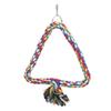 Climbing Rope Bird Swing Toy Chewing Design Colorful Parrot Toy Rope Perch Stand For Parakeets