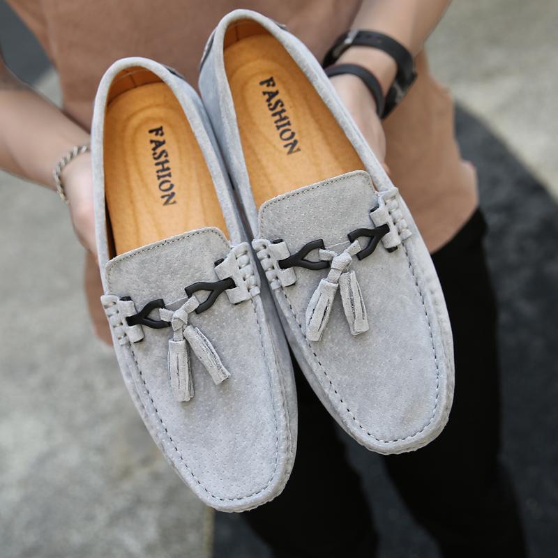 Fashion Men Shoes Sude Leather Casual Summer Shoes Classic Men Loafers Elegantes Slip On Men 'S Flats Moccasins Men Driving Shoes