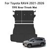 For Toyota RAV4 2021-2026 Car Floor Mat Cargo Trunk Pad TPE Rear Seat Backrest Anti-Scratch Protector Mat All Weather Trunk Pad