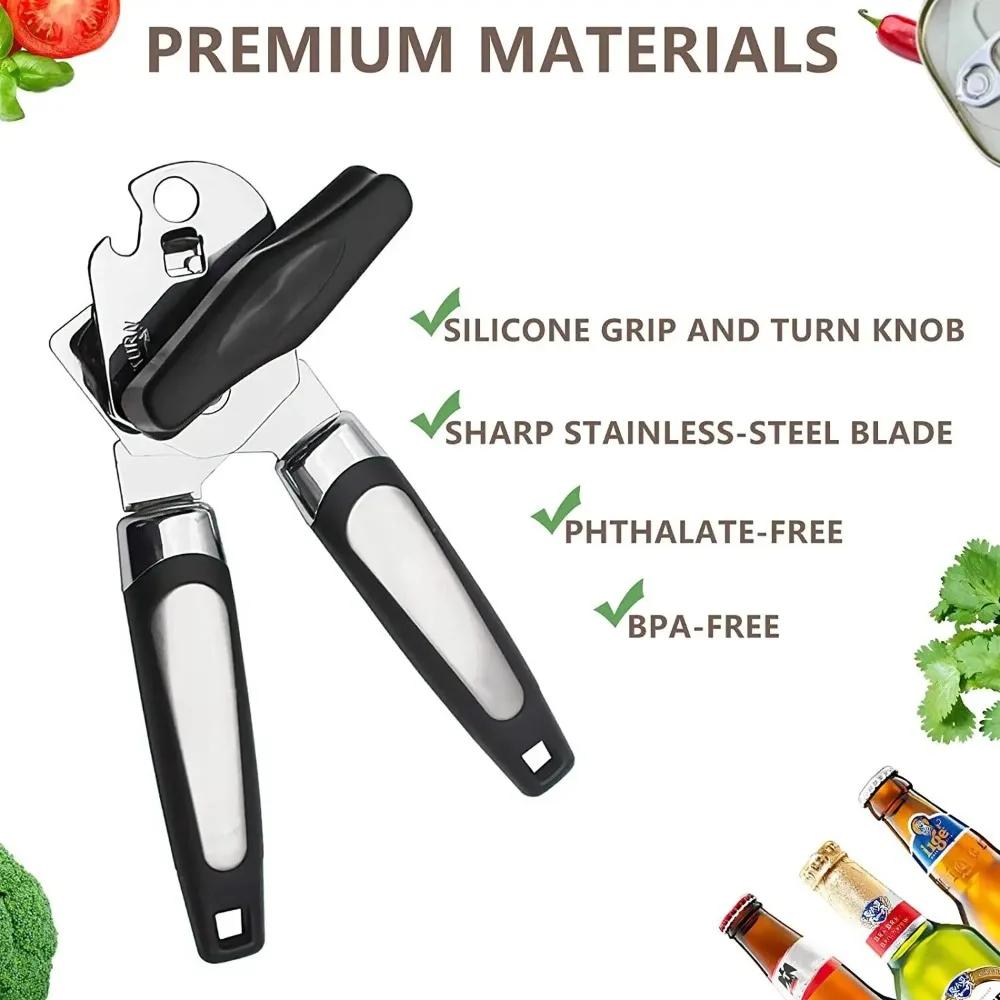 1pcs Can Opener Stainless Steel Manual Multi-functional Power Can Knife Opener Kitchen Can Opener Household Can Opener