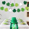 Whaline 45Pcs St. Patrick's Day Shamrock Cutouts 5.9 Inch Gradient Green Clover Shape Cut Outs Large Creative Assorted Paper Cut-Outs for Irish