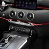 Real Soft Carbon Fiber Sticker For Kia Stinger 2019 2020 2021 2022 2023 LHD RHD Car Central Control Strip Interior Accessories