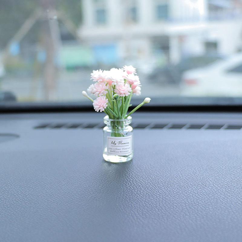 Creative Mini Simulation Sunflower Car Interior Center Console Decoration Crafts Cute Sweet Car Interior Accessories Gifts