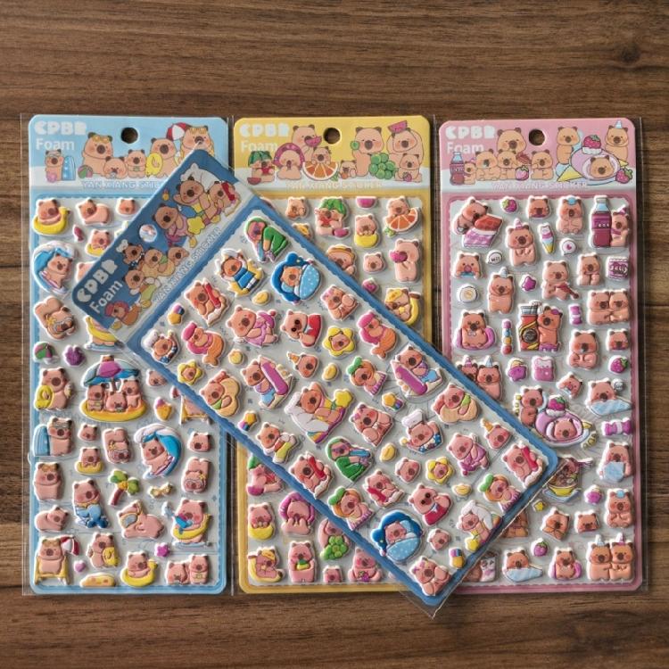 Reusing Tiny Sticker for Phone Case Notebook Handcraft Cute Puffier Sticker for Kids, 3D Design Sticker for Boys Girls