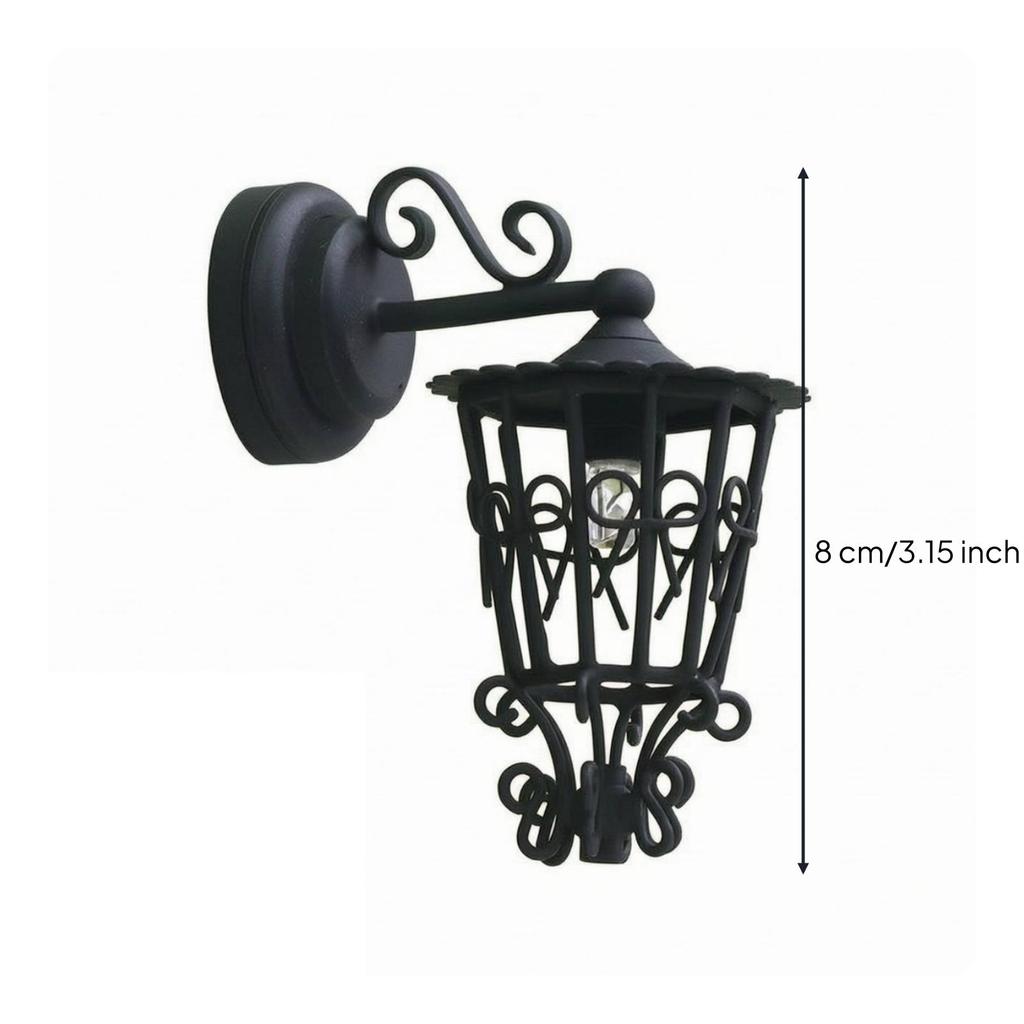 Alloy Miniature Lamp Decorative Dollhouse with Illumination Illuminated Display Light