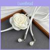 Elegant Sweet Bowknot Waist Belt For Women In Black Or White Double Layered Design
