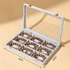 Wenge Wood Dustproof Jewelry Box with Lid for Bracelets and Accessories