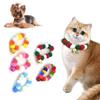 4pcs Festival Plush Pet Collars with Pompoms Bells Charm Colorful Furry Birthday Collar for Cats and Dogs