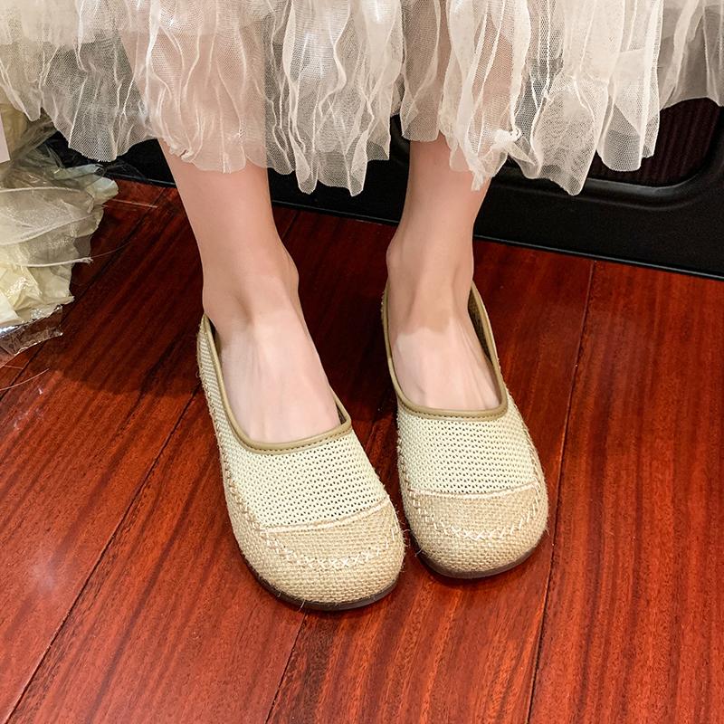 Fashion 2025 Hot selling Shoes Tennis Female Dress Flats Soft Summer Breathable Fabric Breathable Shoes Soft