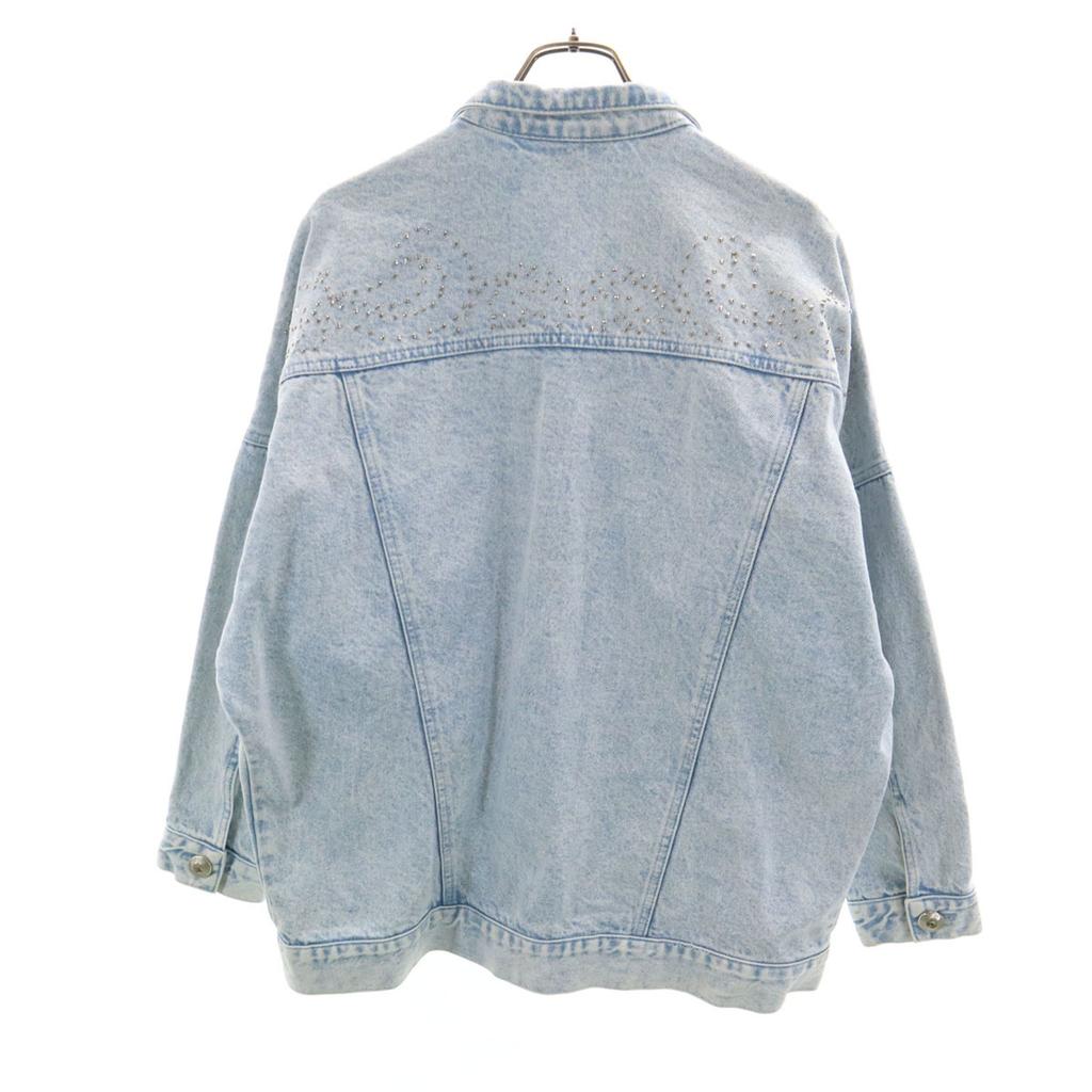 LORRAINE WARDY 80s 90s Made In USA Old Bijoux Denim Jacket S Jeans Women Used