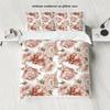 Copripiumino in piuma con stampa floreale rosa naturale, 3 pezzi (1 copripiumino+2 federe, senza imbottitura) set biancheria da letto