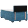 Box Spring Bed with Mattress Dark Blue 120 X 200 Cm Velvet