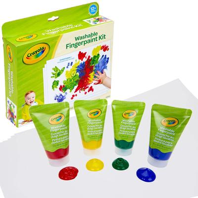 Crayola Paint 4 Color Set Easy To Remove with Water My First Series Tube Paint for Ages 1 and Up Yubi Paint 811452 Genuine Product