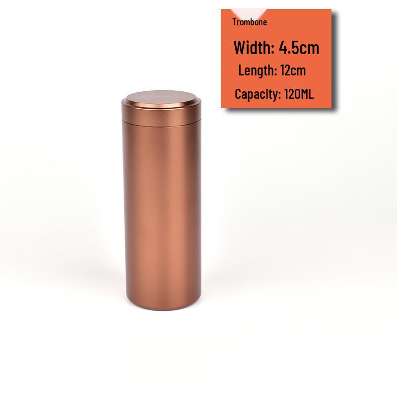 Mini Aluminum Alloy Sealed Tea Can - Compact Metal Storage for Loose Leaf Tea