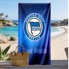 Hertha BSC Asciugamano da Spiaggia Stampato Personalizzato Logo Calcio Supporto Nome Personalizzato Testo Asciugamano Assorbente Per Sport Viaggio Regalo Speciale