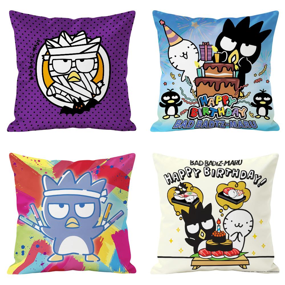 Bad Badtz-Maru Double Sided Print Decorative Cushion Cover for Sofa Bedroom Cool Room Stuff Kawaii Room Decor Home Decor Items