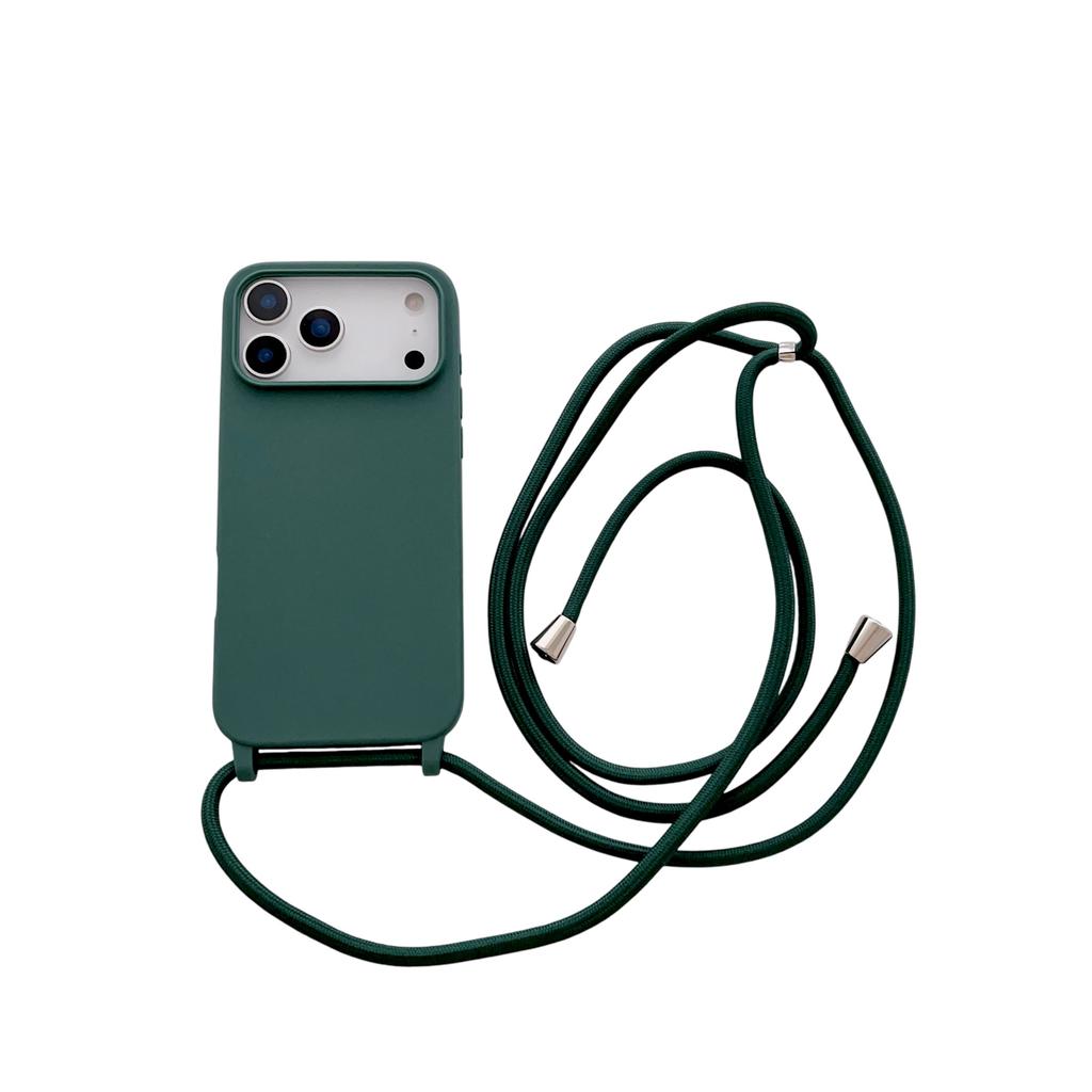 Crossbody Lanyard Liquid Silicone Case For iPhone 17 Air 17 16 15 14 13 12 11 Pro Max X XR Max 7 8 Plus Samsung S25 S24 23 Ultra Plus