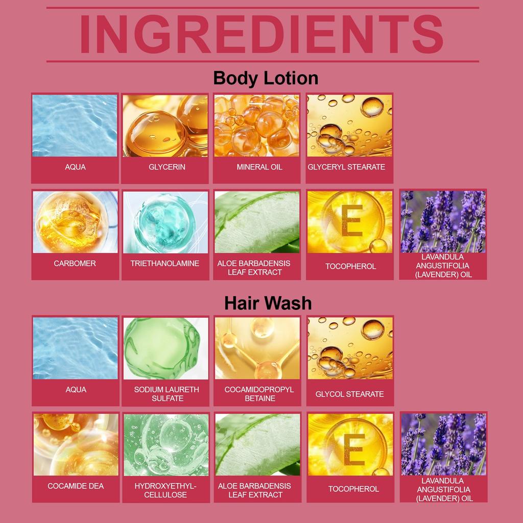 4-piece Spa Travel Set Soothes The Skin And Provides Skin Care. Lavender Is A Must-have For Travel 220ml