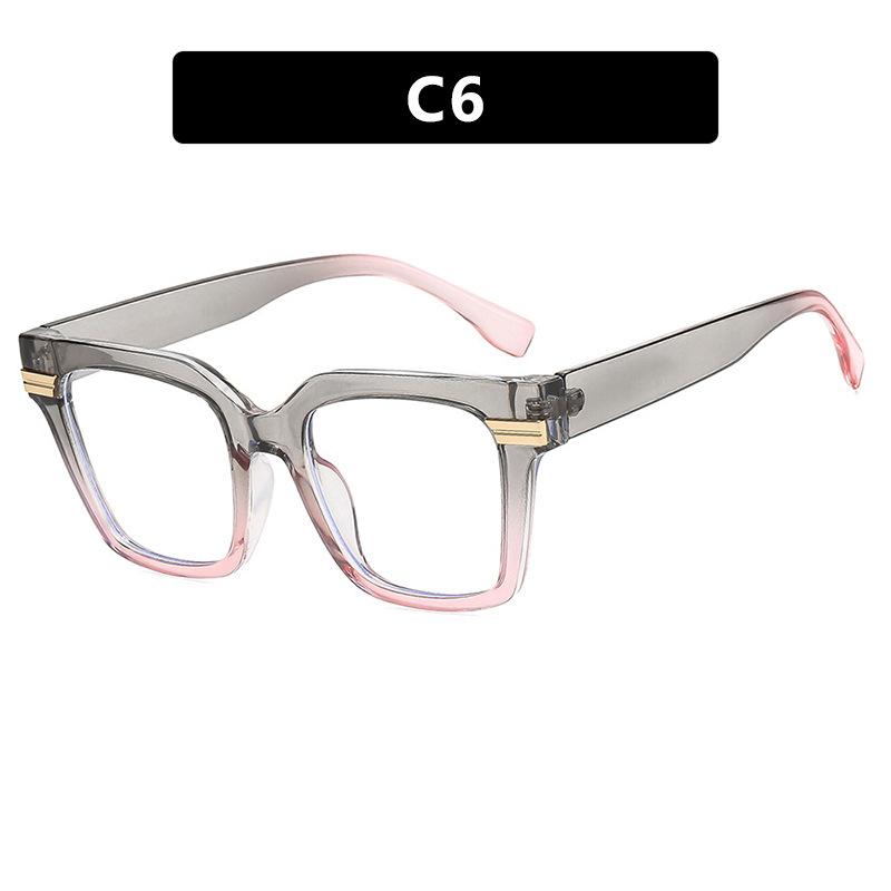 Thick Frame Oversized Square Reading Glasses Women Men Blue Light Protection Big Black Eyeglasses Transparent Computer Glasses