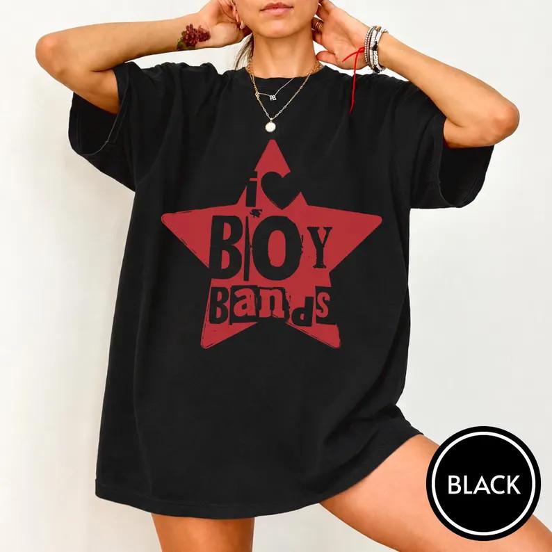 I Love Boy Bands Baby Tee, Pop Music K-Pop Crop Top, Concert Tour or Festival Te Unisex T-Shirt