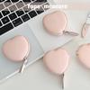 1pc Multi-Functional PU Leather Pink Love Small Tape Measure - Waist and Bust Measuring Cloth Ruler for Home Use 1.5 Meters Long