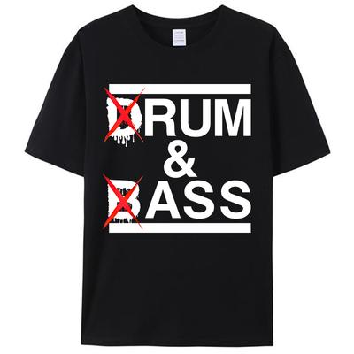 Funny Drum & Bass Lovers Rum & Ass Funny Quote Women Men's Clothing T-Shirt Graphic Shirts Funny Vintage Tee Tops Novelty Gifts