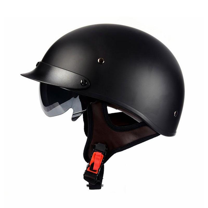 Motorcycle Half Helmet Vintage Scooter Men Women Universal Seasonal Lightweight Retro Crash