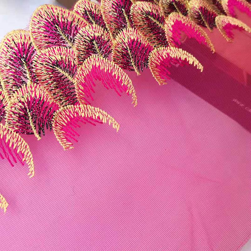 

2 Yards Embroidered Tulle Trim DIY Dress Sewing Crafts Soft Mesh Embroidery Lace For Lingerie Underwear Fabric Craft Accessories 2 Yards