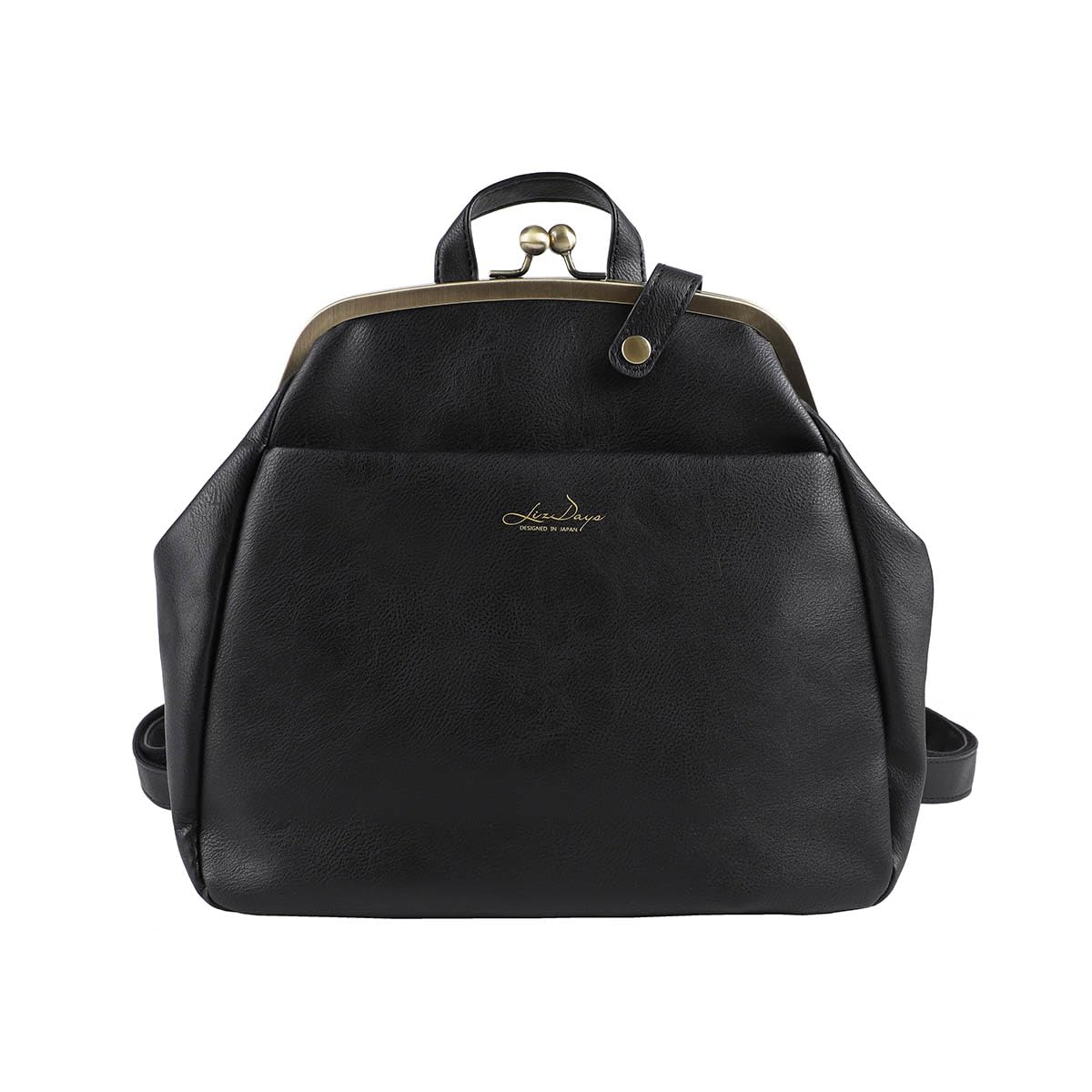 

Женский рюкзак Lizdays Small Mini B5 в псевдо-ретро стиле, Размер, Кожа, (черный) чёрный