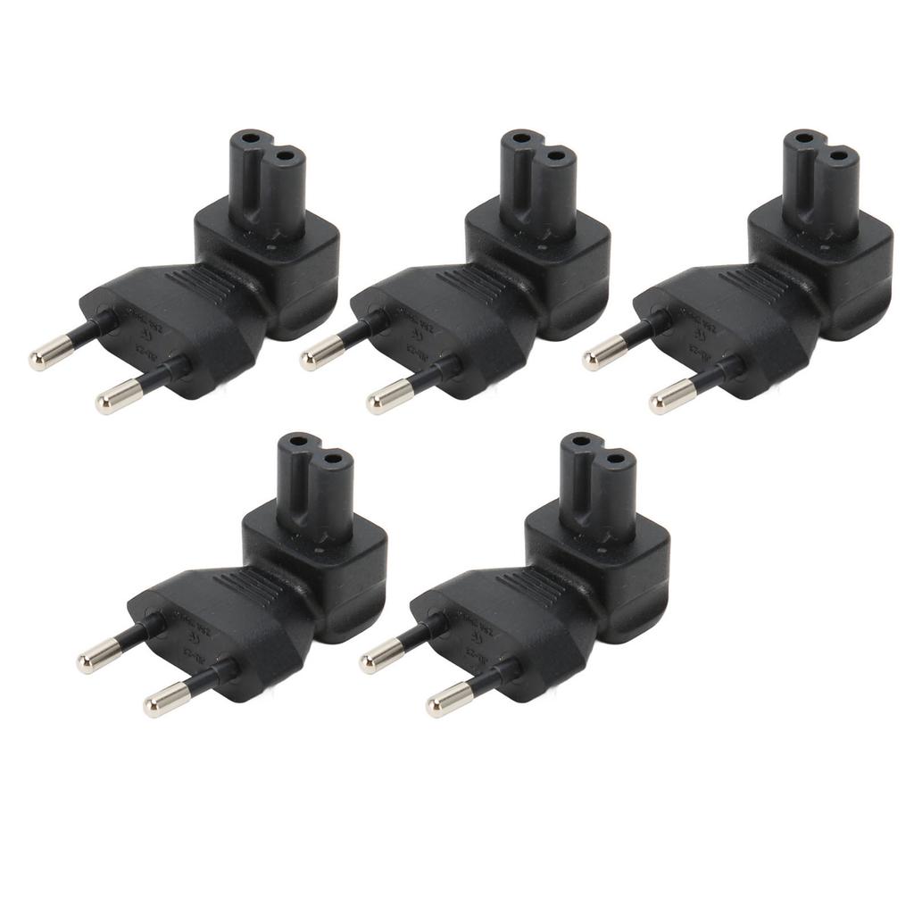 5Pcs  To IEC320 C7 Power Adapter  Male To IEC320 C7 Female Power Plug Adapter Elbow Connector