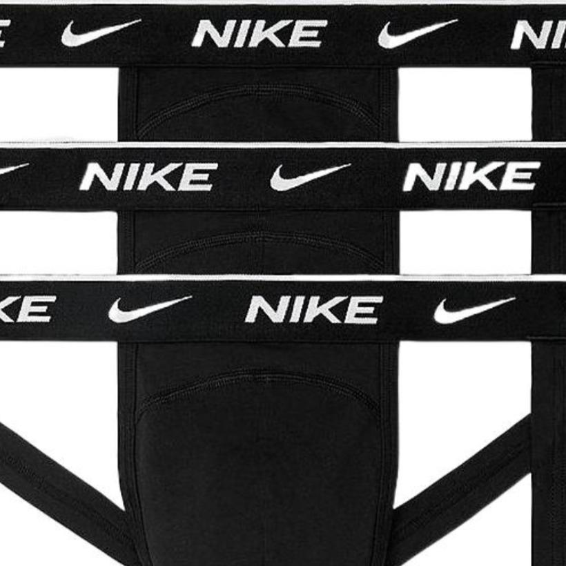 Nike Ensfarvet Logo Trekant Undertøy 1 Sett med 3 Herreundertøy Svart KE1188-001