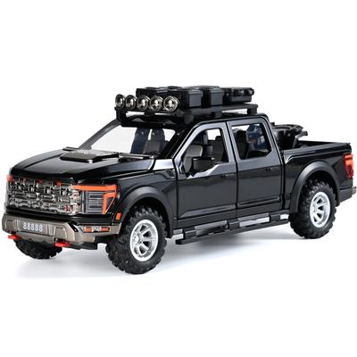 Ford F150 Offroad-SUV-Modellauto im Maßstab 1:24 aus Metallguss mit Sound- und Lichteffekten – Sammlerstück, ideales Geburtstagsgeschenk für Freunde, Rückziehmechanismus