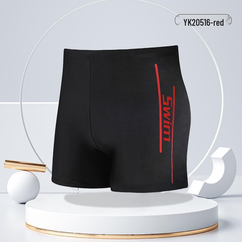 2024 Men's Quick-Dry Anti-Embarrassment Swimsuit: Fashionable, Breathable, Professional Flat-Angle Trunks