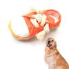 Pet Shoes Toy Teething Cleaning Chewer Simulated Canvas Durable Dog Cat Relief Supplies Orange