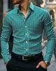 Men's Shirt Casual Shirt Button Up Shirt Long Sleeve Vertical Stripes Lapel Daily Clothing Apparel Fashion Casual Comfortable