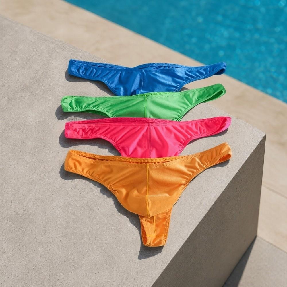 Underpants Men's Panties Low Waist Male Briefs Soft Men Ice Silk Thongs Sports
