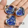 Natural Blue Lapis Lazuli Connector Charms Pendant Stone Warter Drop Teardrop Heart Pendants Charm For Jewelry Making Necklaces