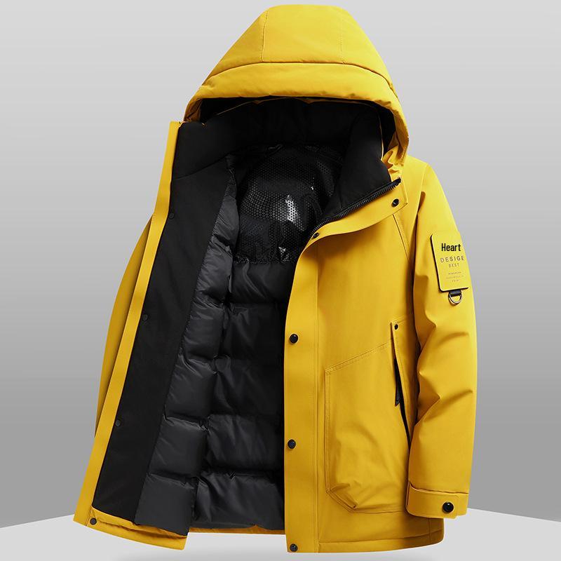 Men's Winter Waterproof Down Jacket: Fashionable, Lightweight, Luxury Outdoor Workwear for Mountaineering & Casual Wear
