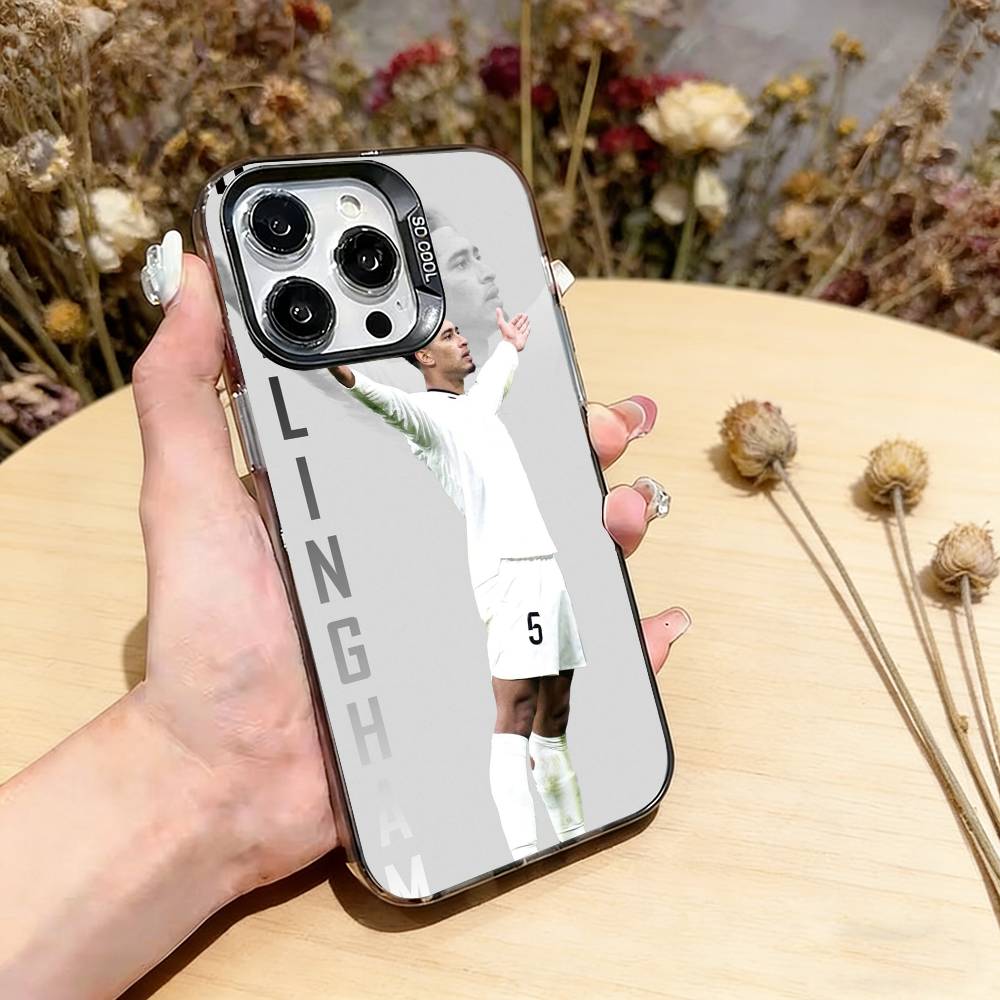 Fußball J-Jude B-Bellinghams Handyhülle Für iPhone 17,16,15,14,13,12,11 Plus,Pro Max,XS,Farbige Silberbeschichtete Innenseite