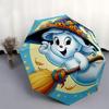 1pc Beautiful witch ghost Durable Cartoon Folding Cartoon Umbrella, Portable Compact Umbrella for Men and Women P013