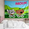Custom Name Mouk Print Tapestry, Backdrop, Easy Setup, Ideal for Bedroom, Office & Living Room, with Aesthetic Wall Hanging Decor.