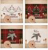 Western Style Stain-Proof Linen Placemat - Heat-Insulating and Decorative Christmas Table Mat
