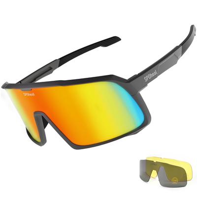 SPOheal Sports REVO TAC UV400 UV TR90 und inklusive Aufbewahrung 2 Ersatz Geeignet für Nacht und Beobachten FDA CE Sonnenbrille, Polarisiert, Technologie,