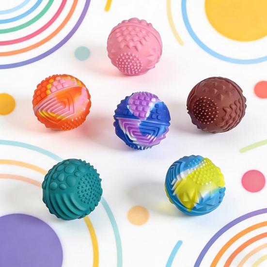 Silicone Magnetic Ball Fidget Toy Stress Relief Sensory Toy with Textures Quiet Office Desk Toy for Women Men Teens
