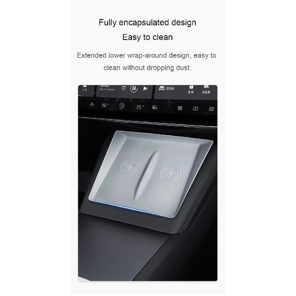 For Tesla Model 3 Highland 2024 Wireless Charging Pad Silicone Mat New Model 3 Center Control Cell Phone Anti-slip Silicone Mat
