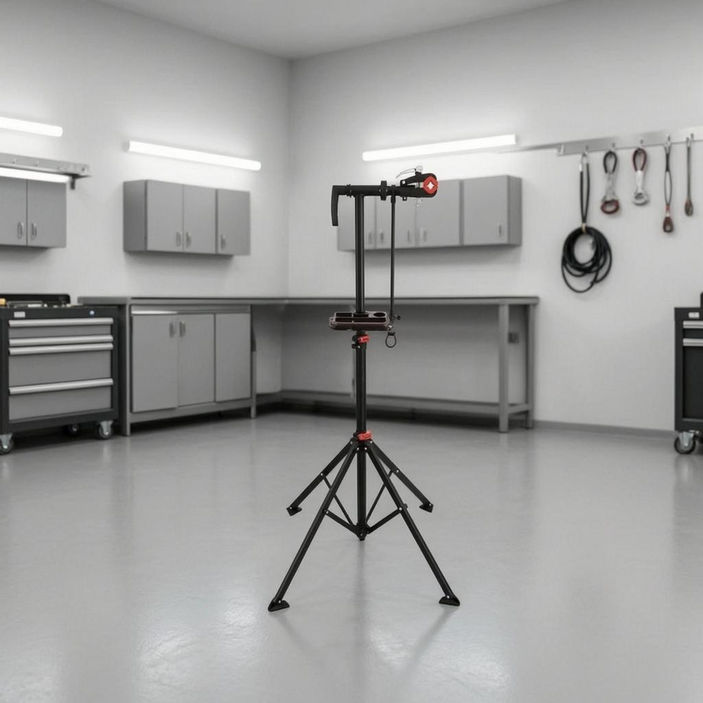 Bike Repair Stand with Tool Tray Rotatable Cycle Workstand