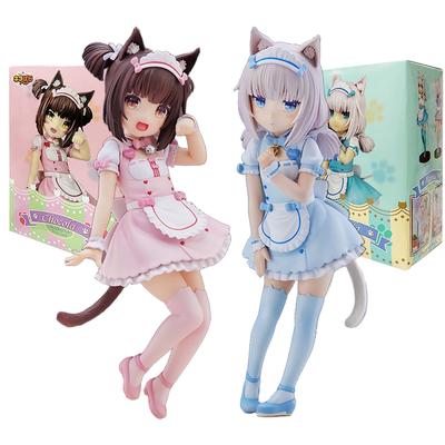 18CM Katze Maid Anime NEKOPARA Figur Schokolade Vanilla Niedlich Hübsch Katzenstil Modell PVC Statisch Kinderspielzeug Sammlerstück Geschenk Puppe